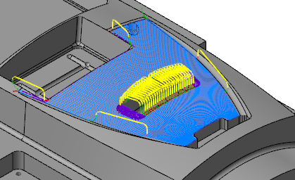 A Blend toolpath with "Optimize cut order" off.