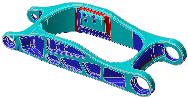 A part colored in the graphics window.