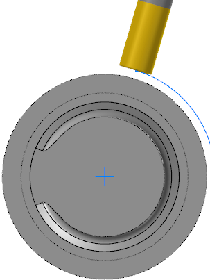 A Rotary Advanced toolpath with "Offset value" off.