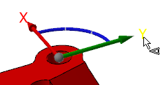 The cursor displayed in the graphics window.