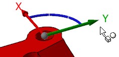 The cursor displayed in the graphics window.