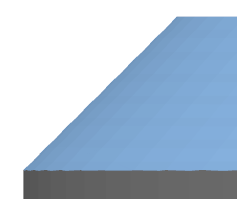 A stock model when "Number of cuts along edges" is set to "Flat".