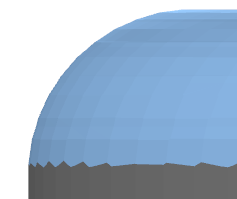 A stock model when "Number of cuts along edges" is set to "Rounded".