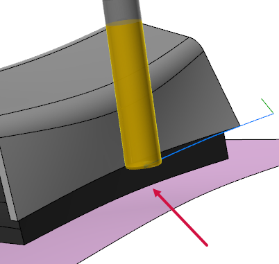 A Swarf Milling toolpath set to "Retract only".