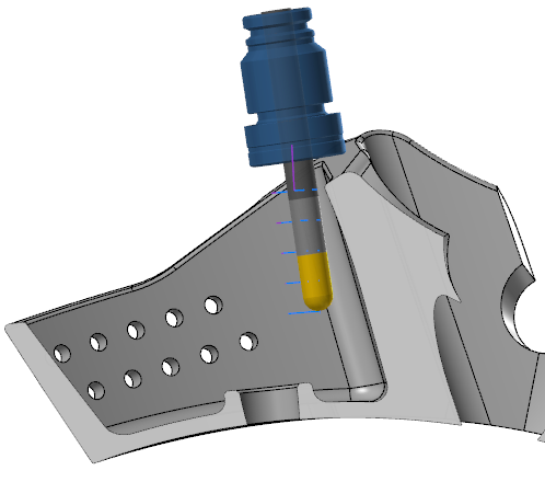A Multiaxis Pocketing toolpath.