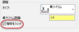The "Fit transitions" option. 
