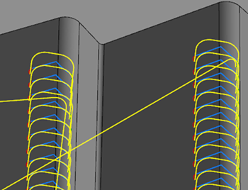 [工具退避]の選択を解除した例。